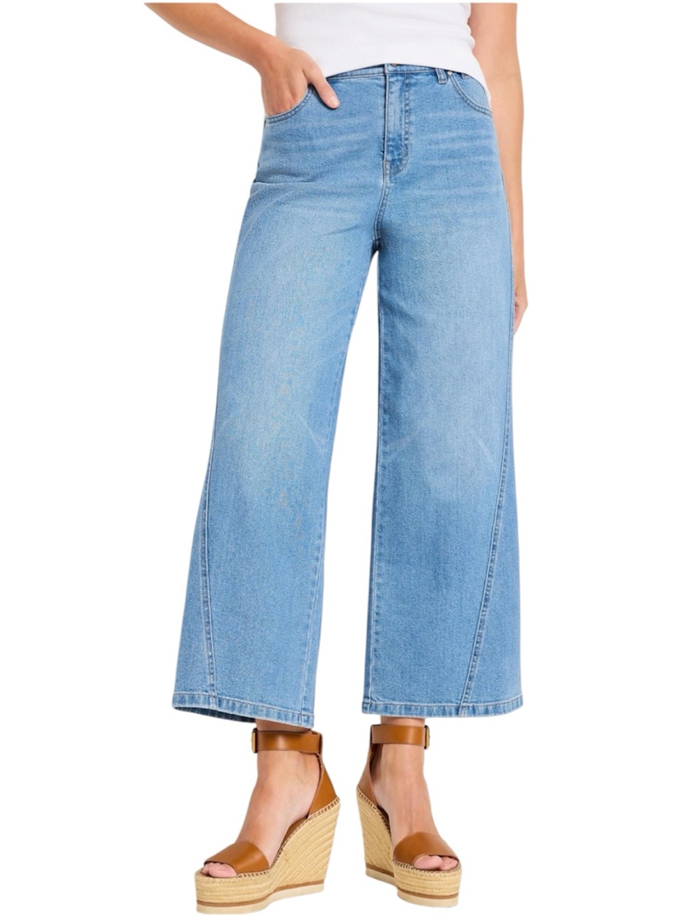 NIC+ZOE Forward Seam Weekend Wide Leg Ankle Jeans NWT Size 30